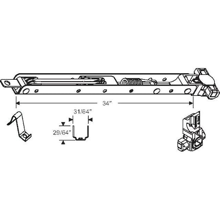 Strybuc 34in Ribbed Channel Balance 64-841-34B-34Q